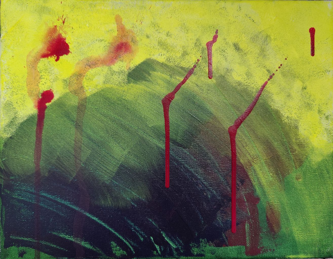 Bloody mountainAcryl und Aquarylic auf Leinwand28 x 35,6 cmverfügbar