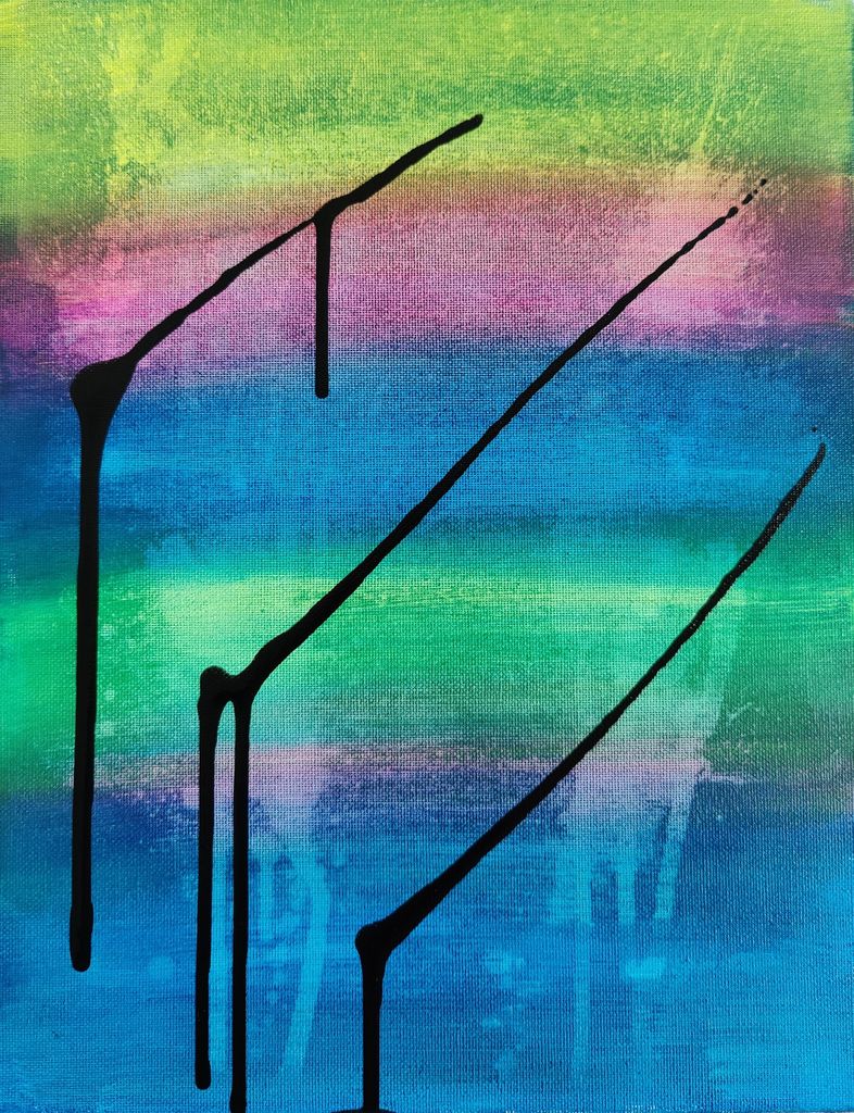 Cranes or gallows?Aquarylic auf Leinwand28 x 35,6 cmverfügbar