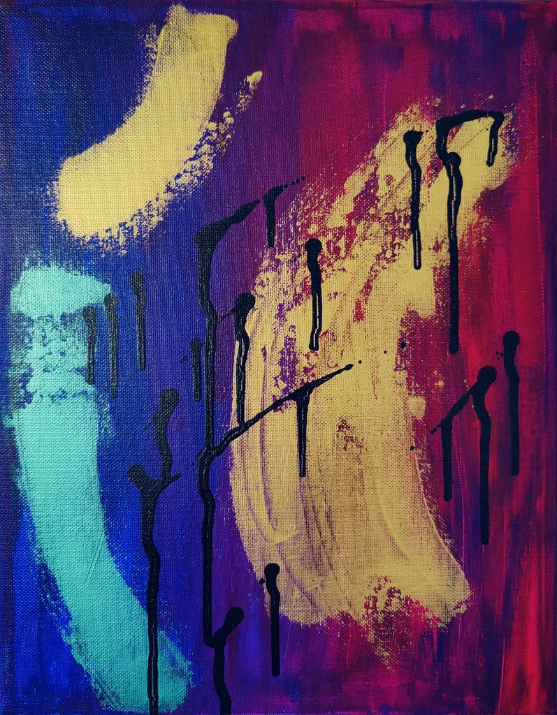 Ohne Titel # 001 Acryl auf Leinwand 28 x 35,6 cm verfügbar